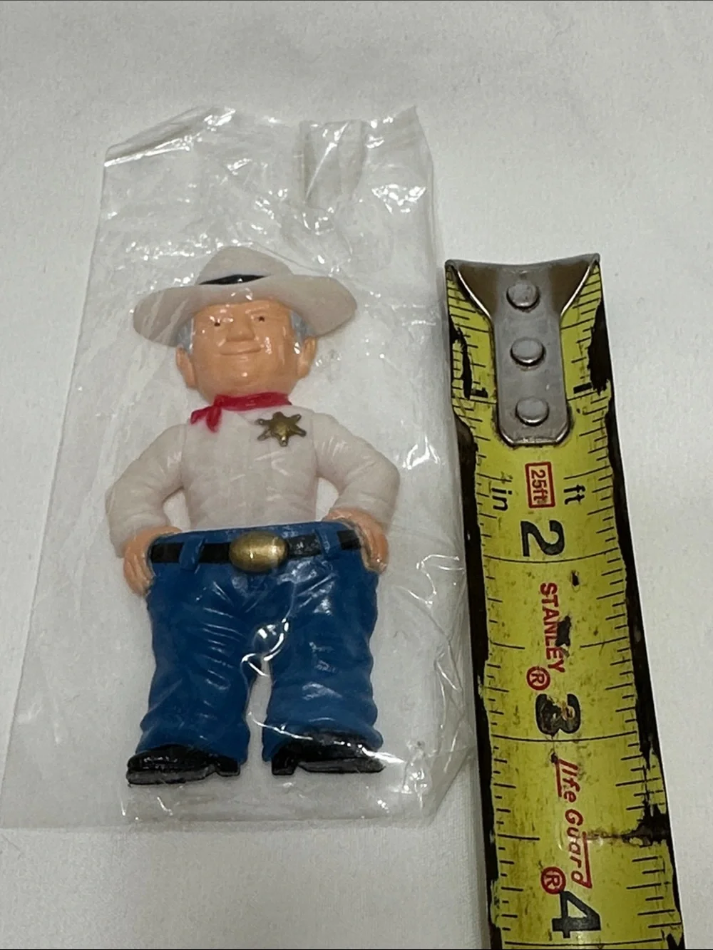 White and Blue Cowboy Figurine Home Accent - Unbranded refrigerator magnet